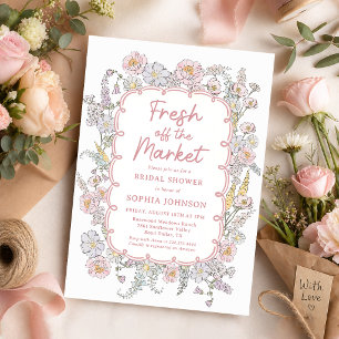 Invitation Douceur de Marché Floral Shower de Mariée