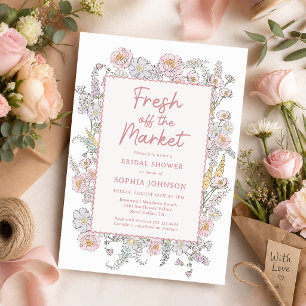 Invitation Douceur de Marché Floral Shower de Mariée