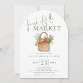 Invitation Douceur de Marché Rayures Sauge Mariage (Devant)