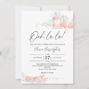 Invitation Douceur de Pêche Ooh la la Lingerie Enterrement de