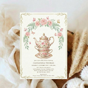 Invitation Douceur en cours de préparation Papillon Floral Ba