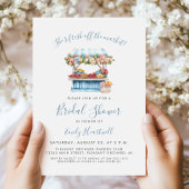 Invitation Douceur Florale Bleue de Mariage