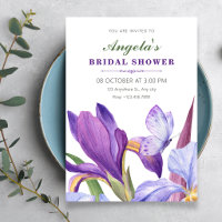 Douceur florale d'iris violet pour douche de marié