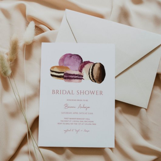 Invitation douceur nuptiale avec Macarons
