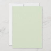 Invitation Douceur rose | Fond vert | Mariage (Dos)