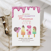 Invitation Douceur une jolie crème glacée aquarelle Anniversa