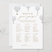 Invitation Douche à ballon à air chaud Qu'est-ce que dans vot (Devant)