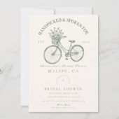 Invitation Douche à bicyclette florale triée sur le volet (Devant)