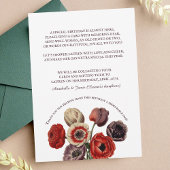 Invitation Douche à bouquet de fleurs par courrier 40e annive
