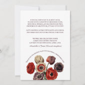 Invitation Douche à bouquet de fleurs par courrier 50e annive (Dos)