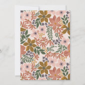 Invitation Douche à brunch nuptiale florale (Dos)