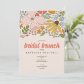 Invitation Douche à brunch nuptiale florale (Debout devant)