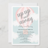 Invitation Douche à bulle à air chaud rose vers le haut et lo (Devant)