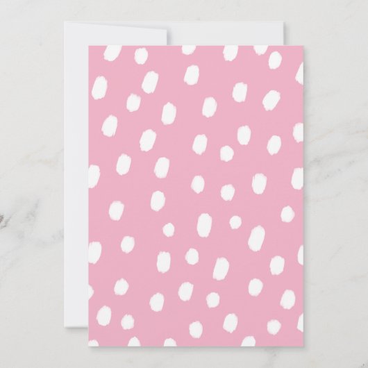 Invitation Douche À Fleur De Peine Rose Par Courrier (Dos)