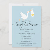 Invitation Douche À Longue Distance Parsemée Par Courrier Éto (Devant)