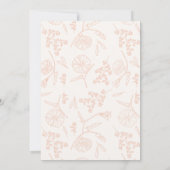 Invitation Douche à motif floral rose doux (Dos)