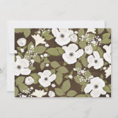 Invitation douche à nage à fleurs en bois rustique (Dos)