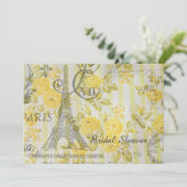 Invitation douche à nage florale de la tour girly paris (Debout devant)