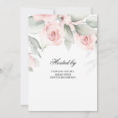 Invitation Douche à nage florale douce et verdoyante (Dos)