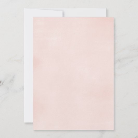 Invitation Douche à nage rustique à fleurs blanches et roses (Dos)