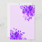 Invitation Douche à nuptiale à cadre ondulé violet chaud boho (Dos)