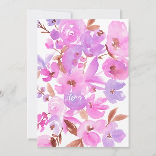 Invitation Douche à nuptiale rose vif (Dos)