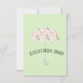 Invitation Douche à parapluie fleurie (Devant)