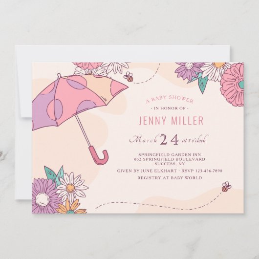 Invitation Douche à ressort (Devant)