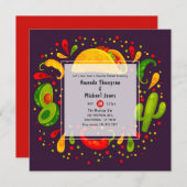 Invitation Douche à thème Taco Couples (Devant / Derrière)