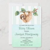 Invitation Douche Aquarellée À L'Arrière À L'Arrière (Devant)