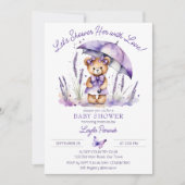 Invitation Douche avec amour ourson mignon shower pour bébé (Devant)