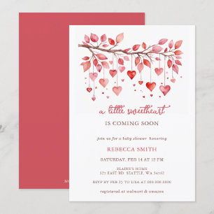 Invitation Douche avec Amour Valentines Baby shower de jour