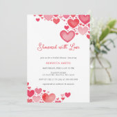 Invitation Douche avec Amour Valentines Fête des mariées de j (Debout devant)