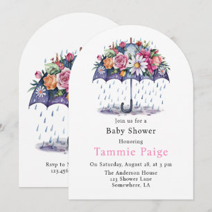 Invitation Douche avec Baby shower Fleurs