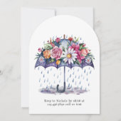 Invitation Douche avec Baby shower Fleurs (Dos)