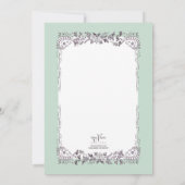 Invitation Douche avec des erreurs de bébé floral romantique (Dos)