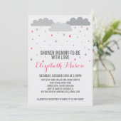 Invitation Douche avec le baby shower d'amour (Debout devant)