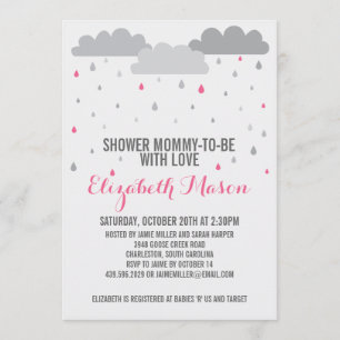 Invitation Douche avec le baby shower d'amour
