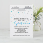 Invitation Douche avec le baby shower d'amour (Debout devant)