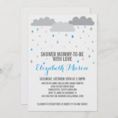 Invitation Douche avec le baby shower d'amour (Devant / Derrière)