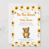 Invitation Douche Ba-Bee Ours Miel Mignon (Devant)