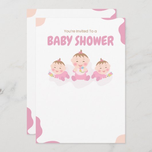 Invitation Douche bébé (Devant / Derrière)