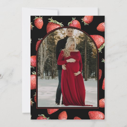 Invitation Douche bébé doux Berry Editable (Dos)