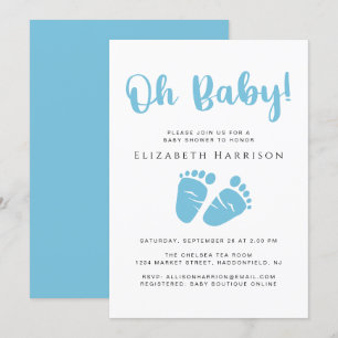 Invitation Douche bébé mignonne garçon