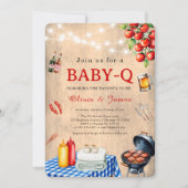 Invitation Douche bébé-Q - Jardin Baby shower pour couples ba (Devant)