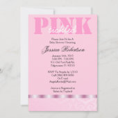 Invitation Douche Bébée rose, mignonne (Devant)