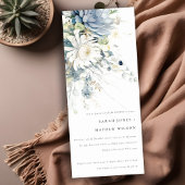 Invitation Douche bleu doux Vert Succulent Floral Couples Dou