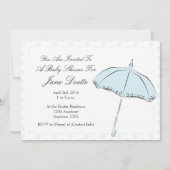 Invitation Douche bleue de parasol (Devant)