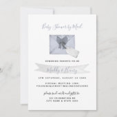 Invitation Douche bleue par courrier distance virtuelle (Devant)