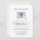 Invitation Douche bleue par courrier distance virtuelle (Devant)